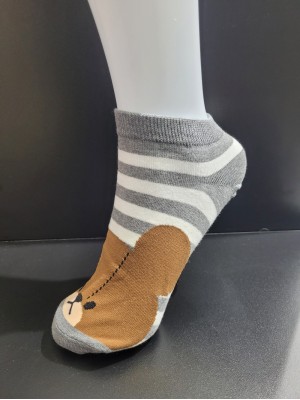 MEIA CANO CURTO URSO LISTRADO